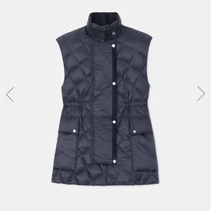 Regenerated Poly Tech quilted down reversible wool-cashmere flannel vest